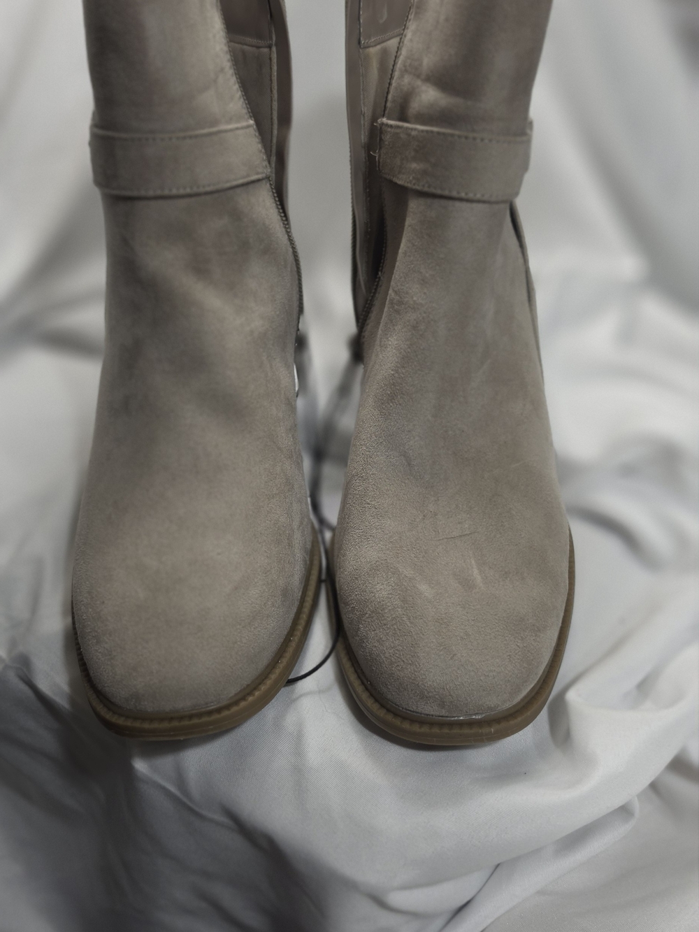 Liz Lange Gray Suede Ankle Boots